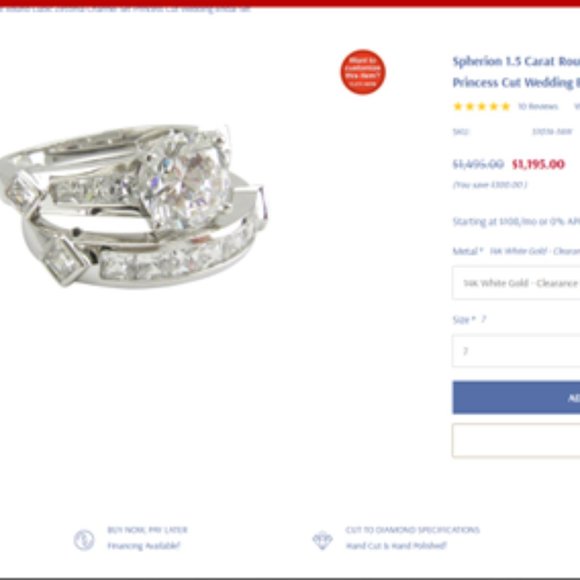 Gorgeous 3.5 Carat TW Ziamond Wedding Set - Picture 7 of 7